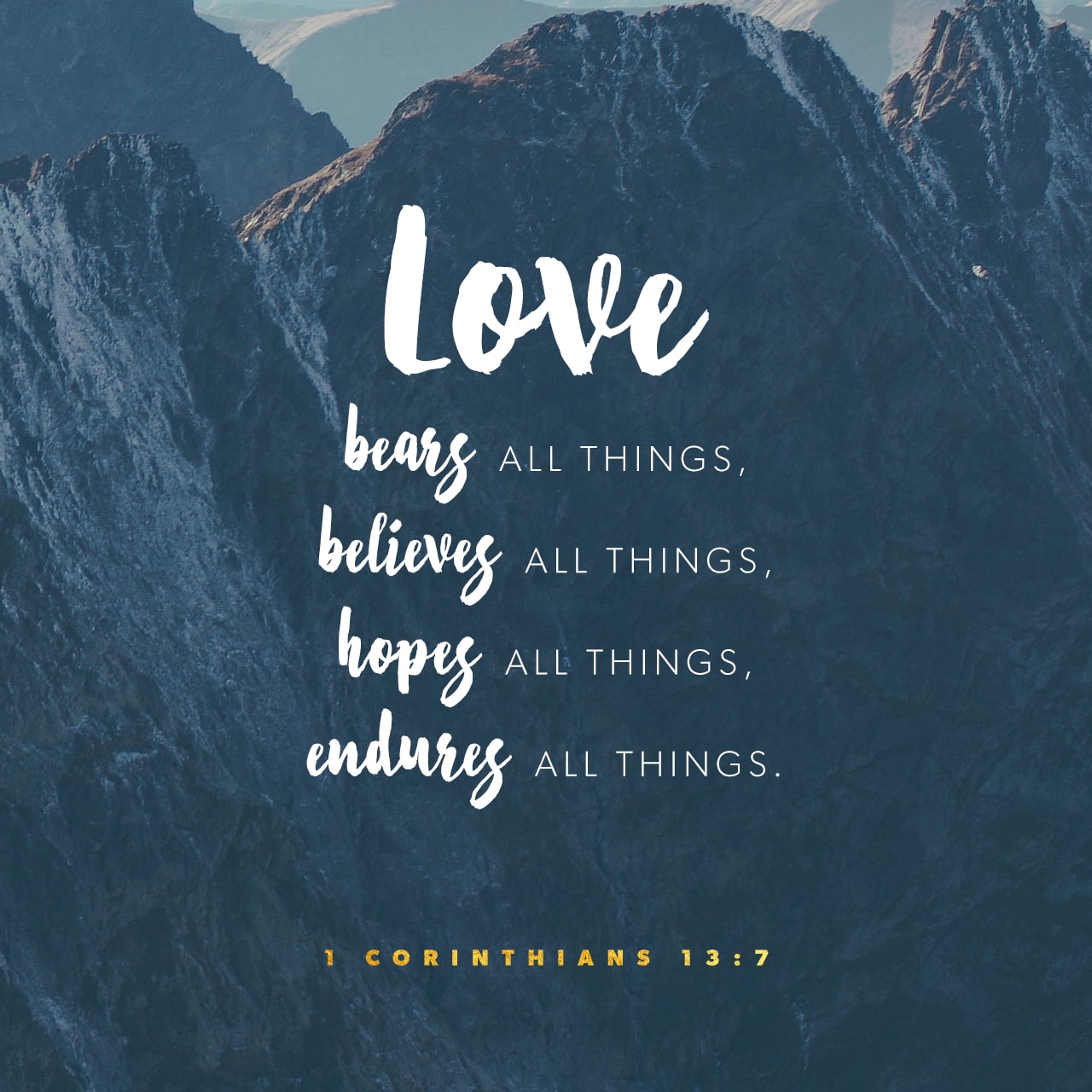 1 Corinthians 13:7