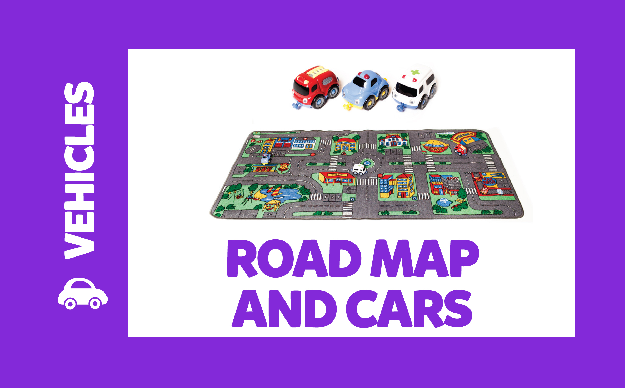 Road Map And Cars - Label