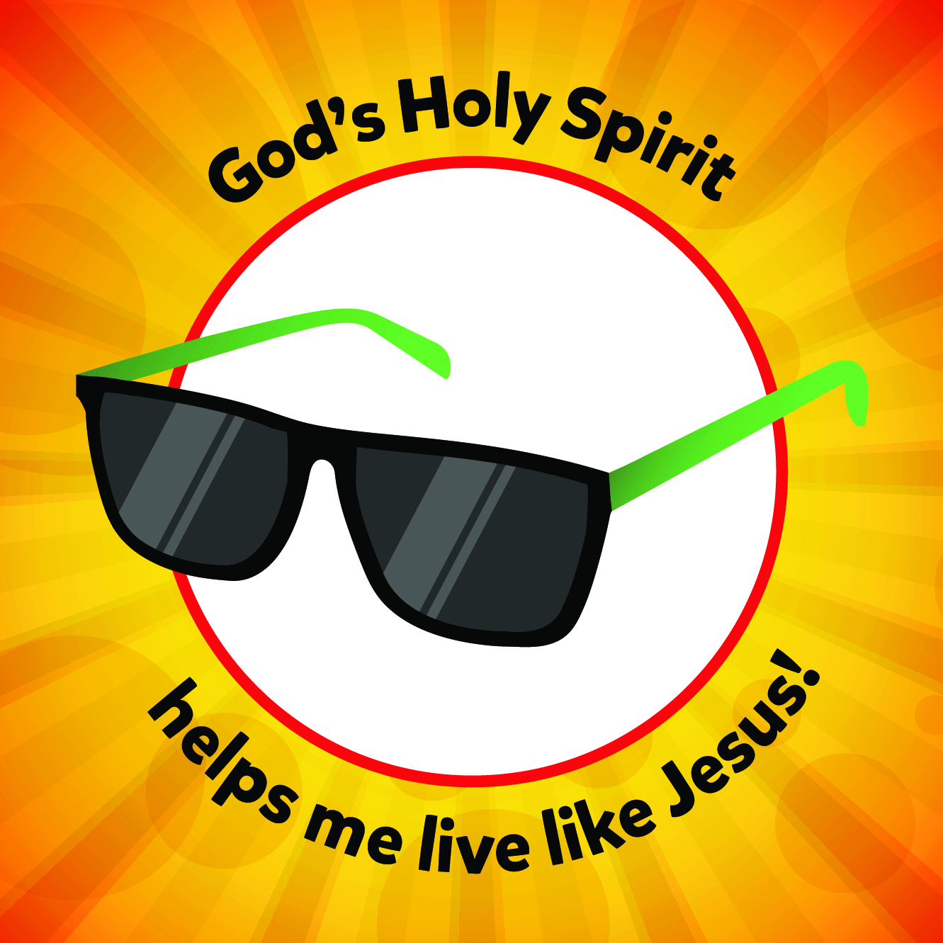 Sunglasses Surprise Sticker - Front