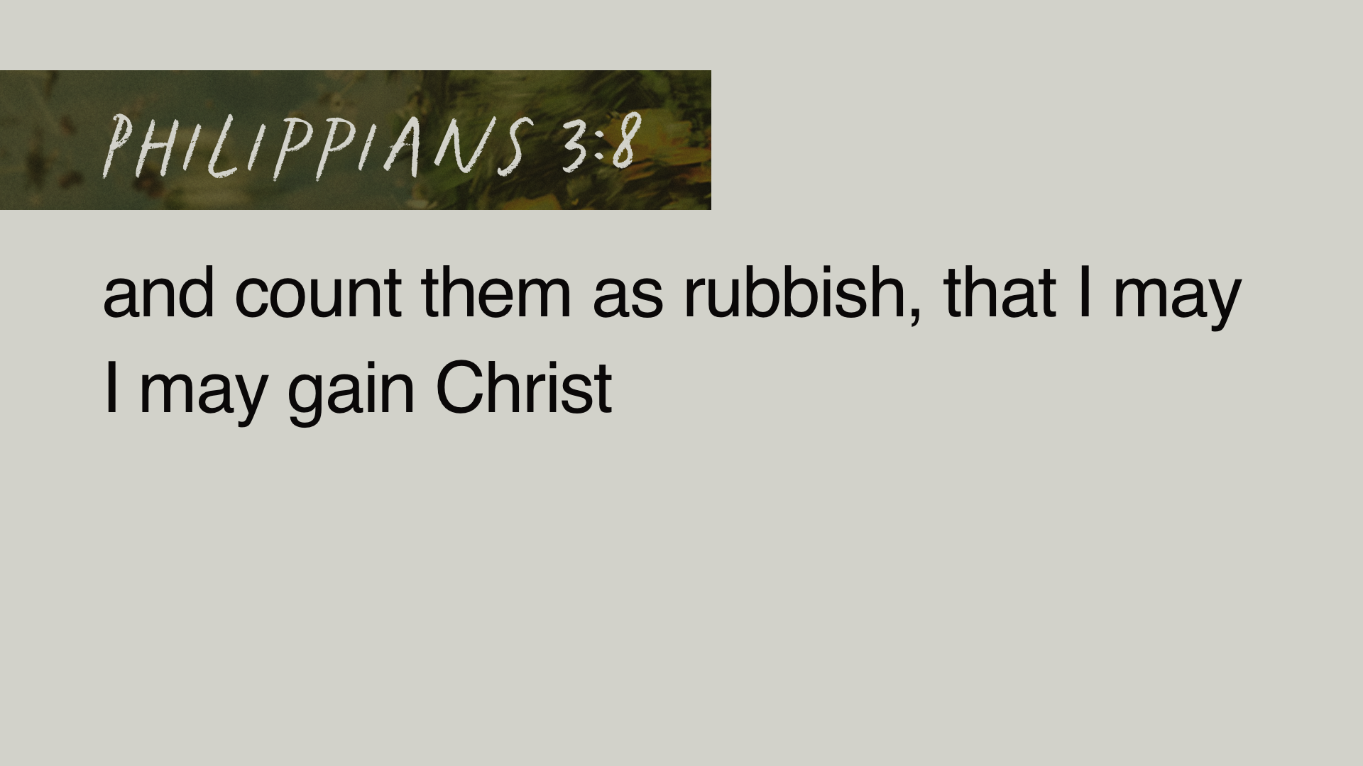 SS Full - Philippians 3:8B