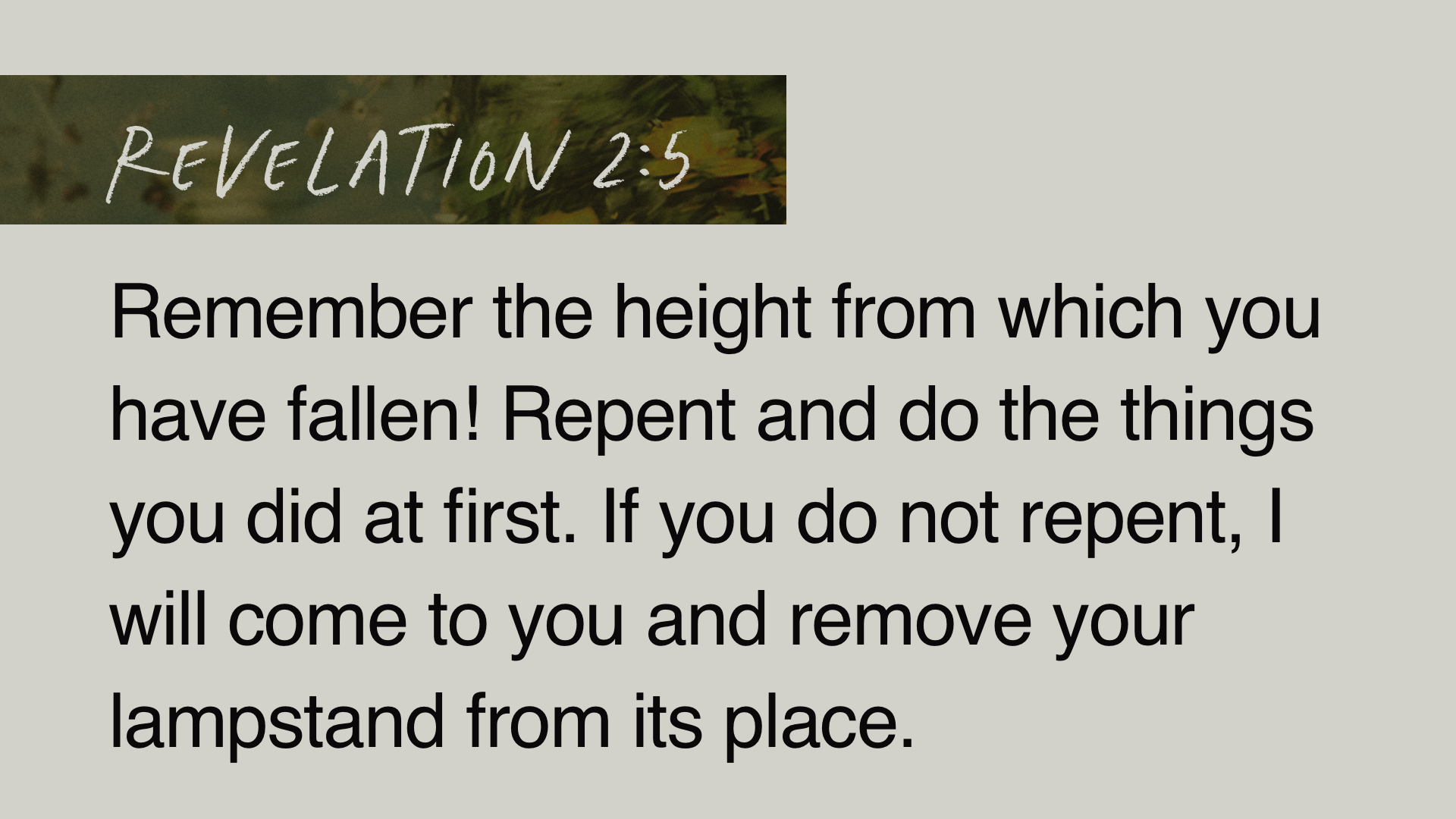 SS Full - Revelation 2:5