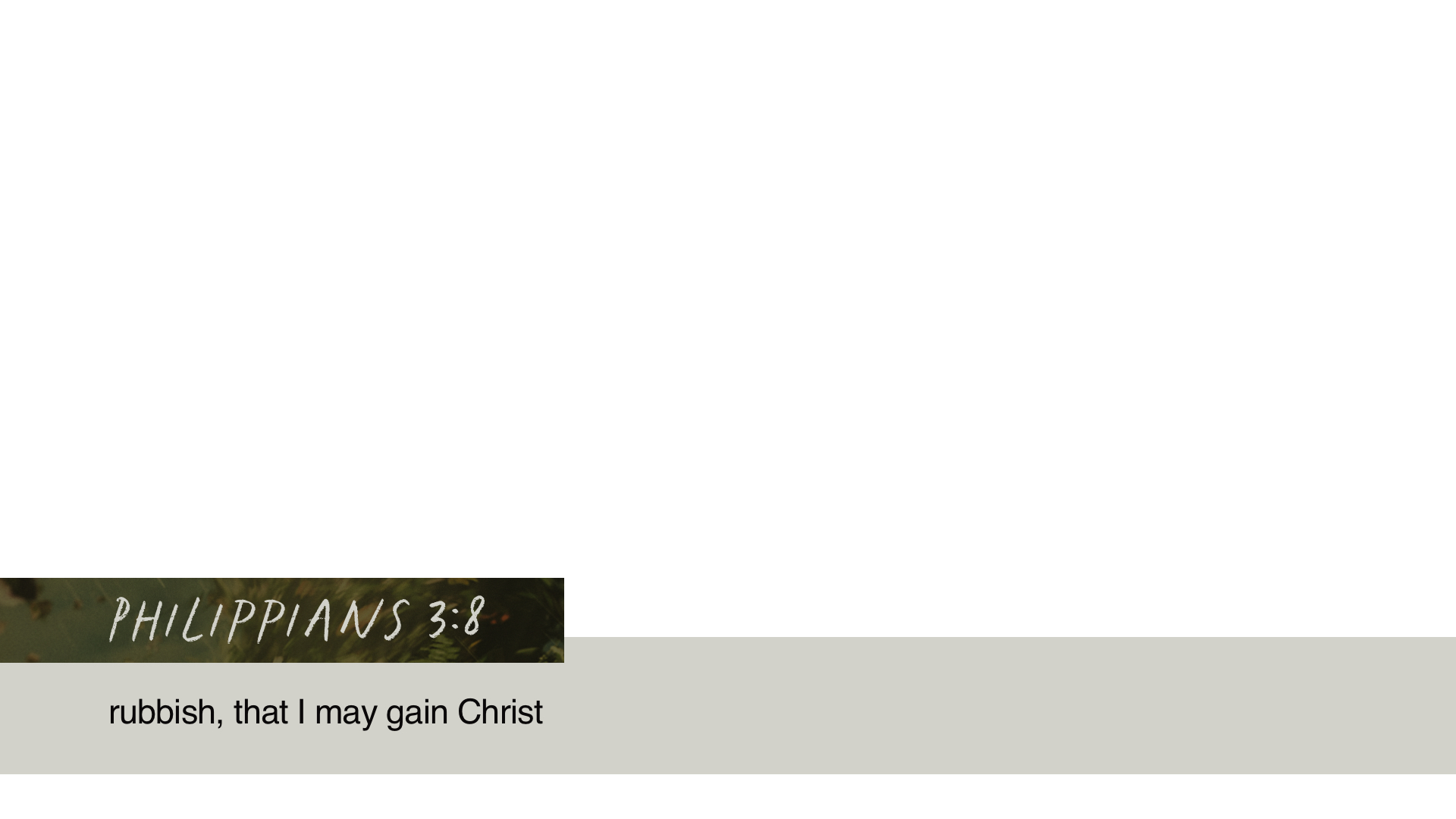 SS Lower - Philippians 3:8B