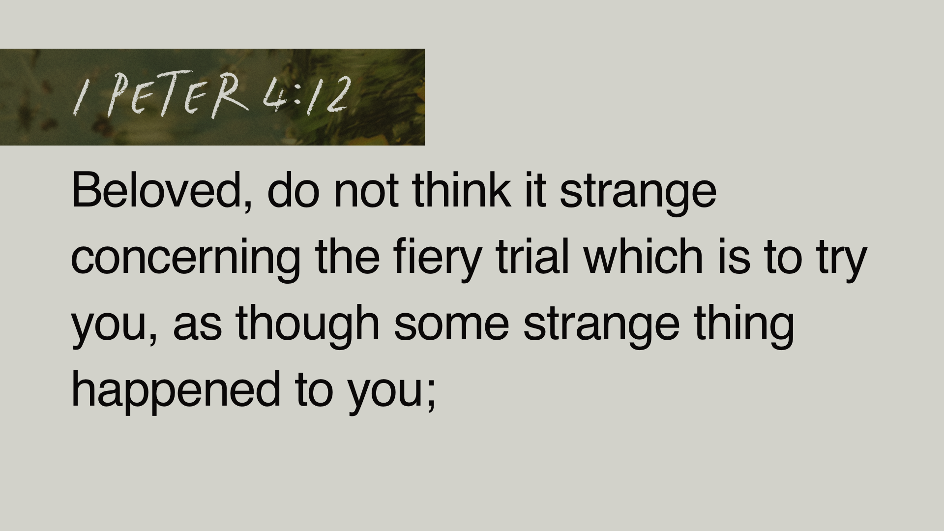 SS Full - 1 Peter 4:12