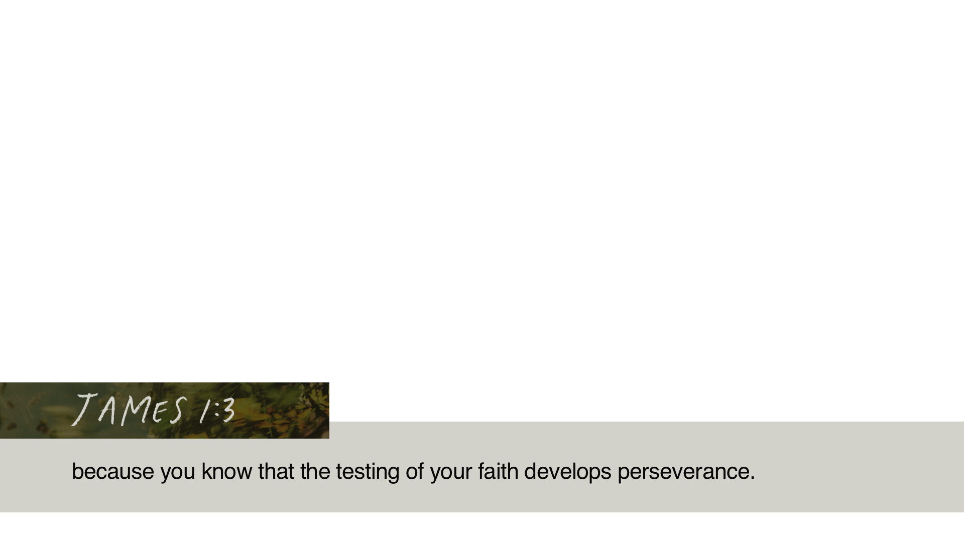 SS Lower - James 1:3