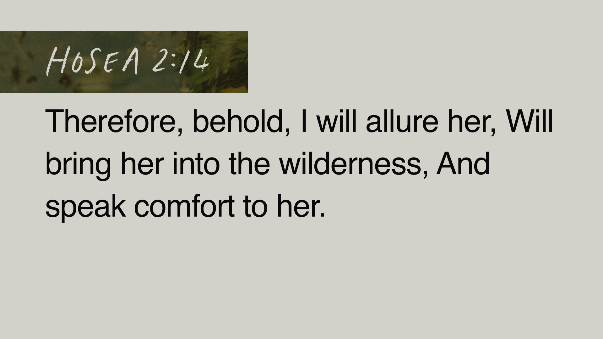 SS Full - Hosea 2:14