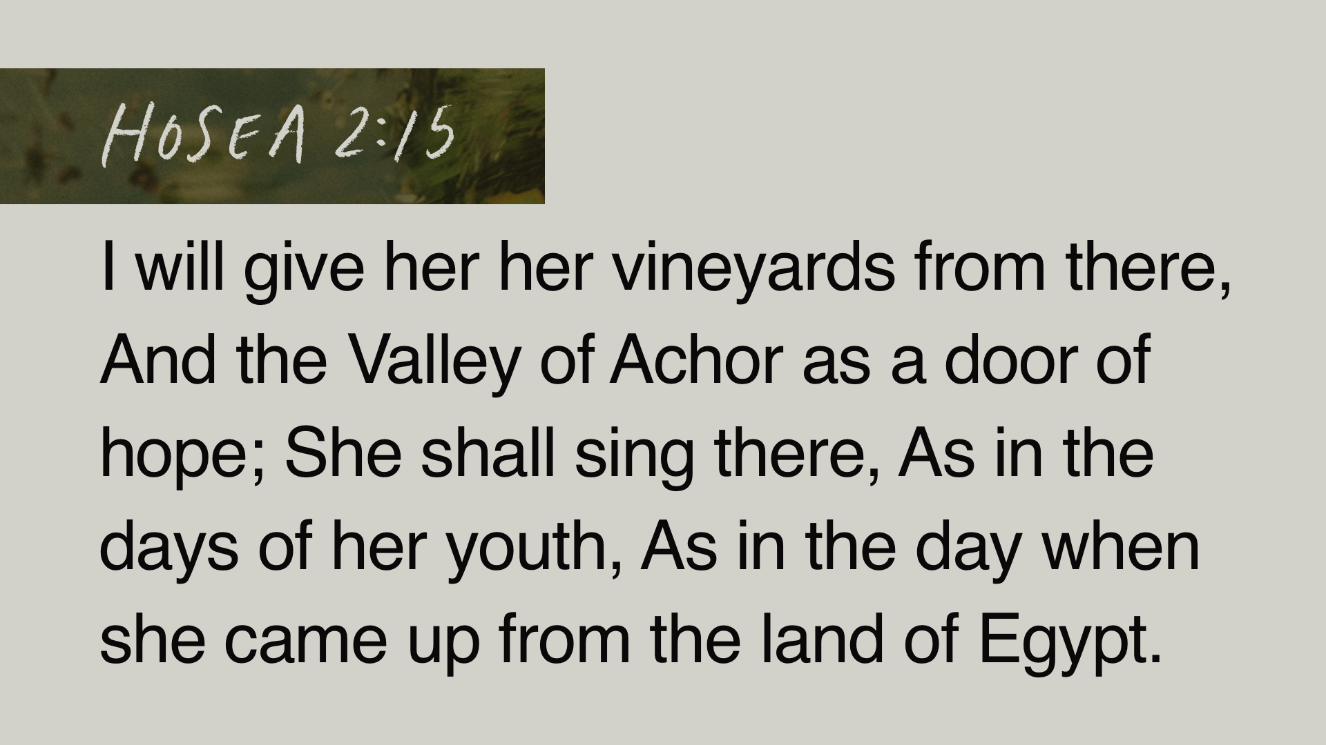 SS Full - Hosea 2:15