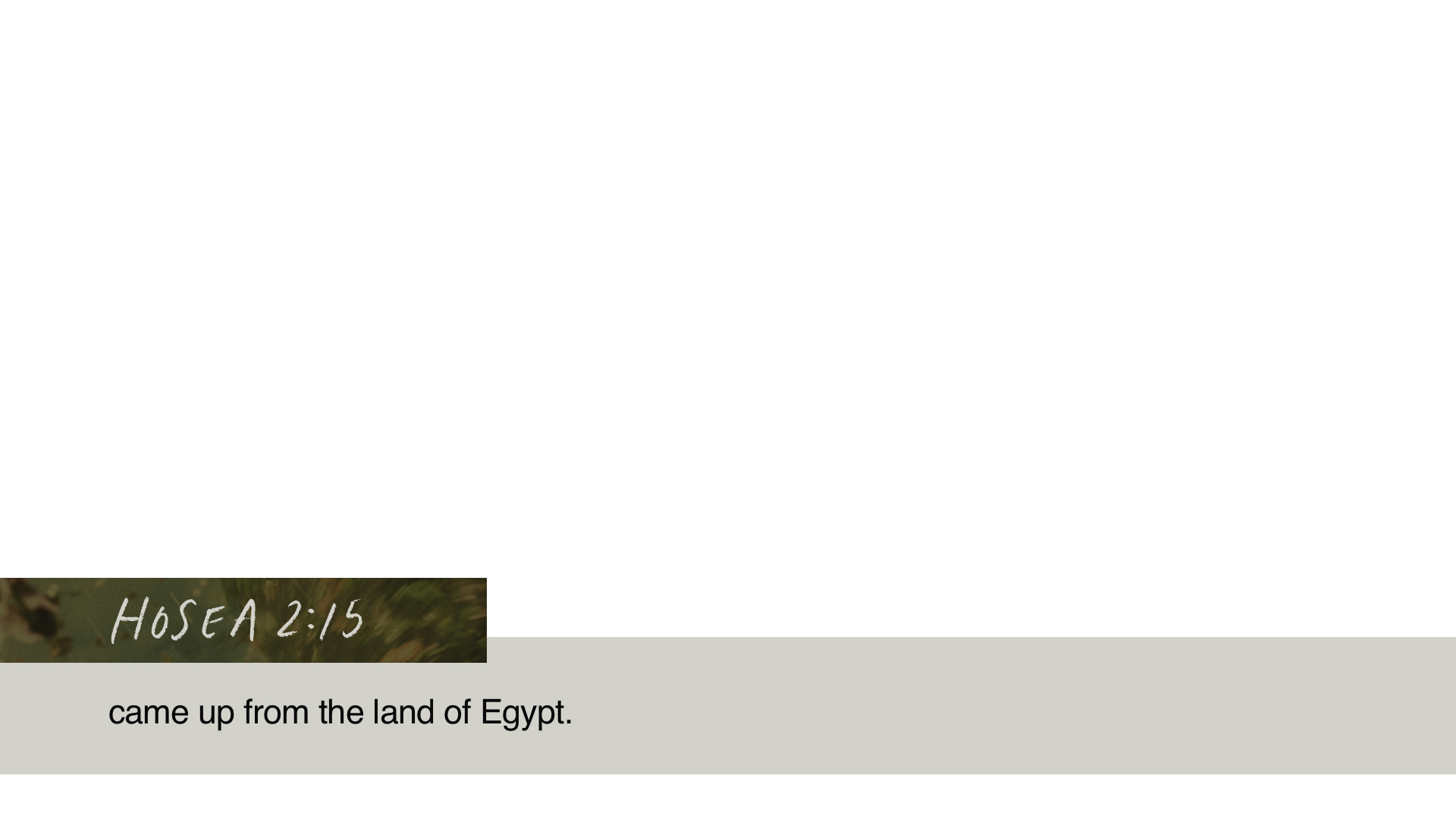 SS Lower - Hosea 2:15B