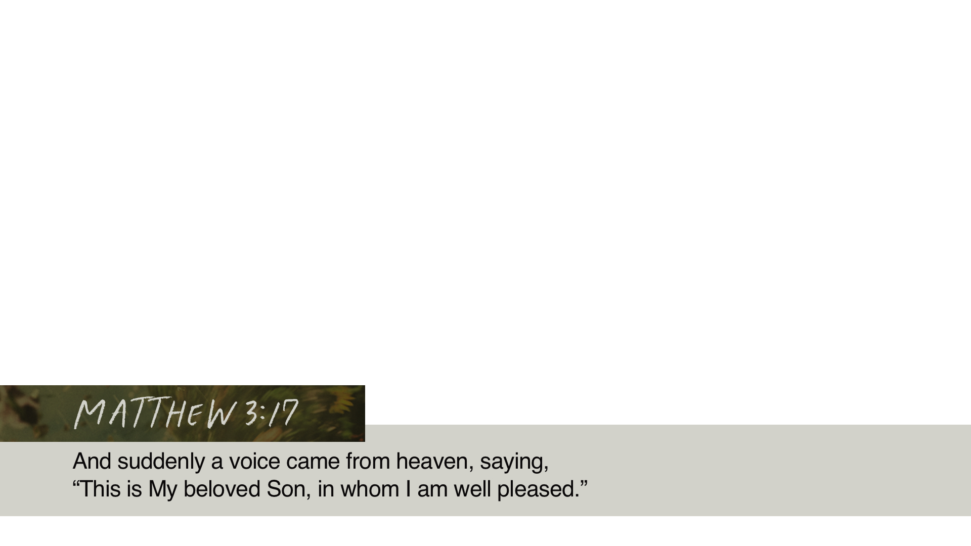 SS Lower - Matthew 3:17