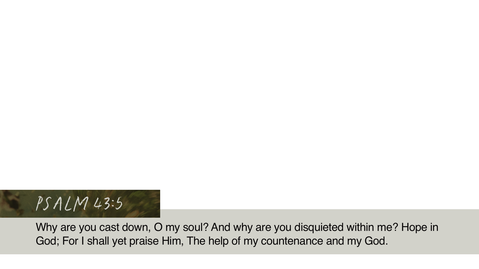 SS Lower - Psalm 43:5