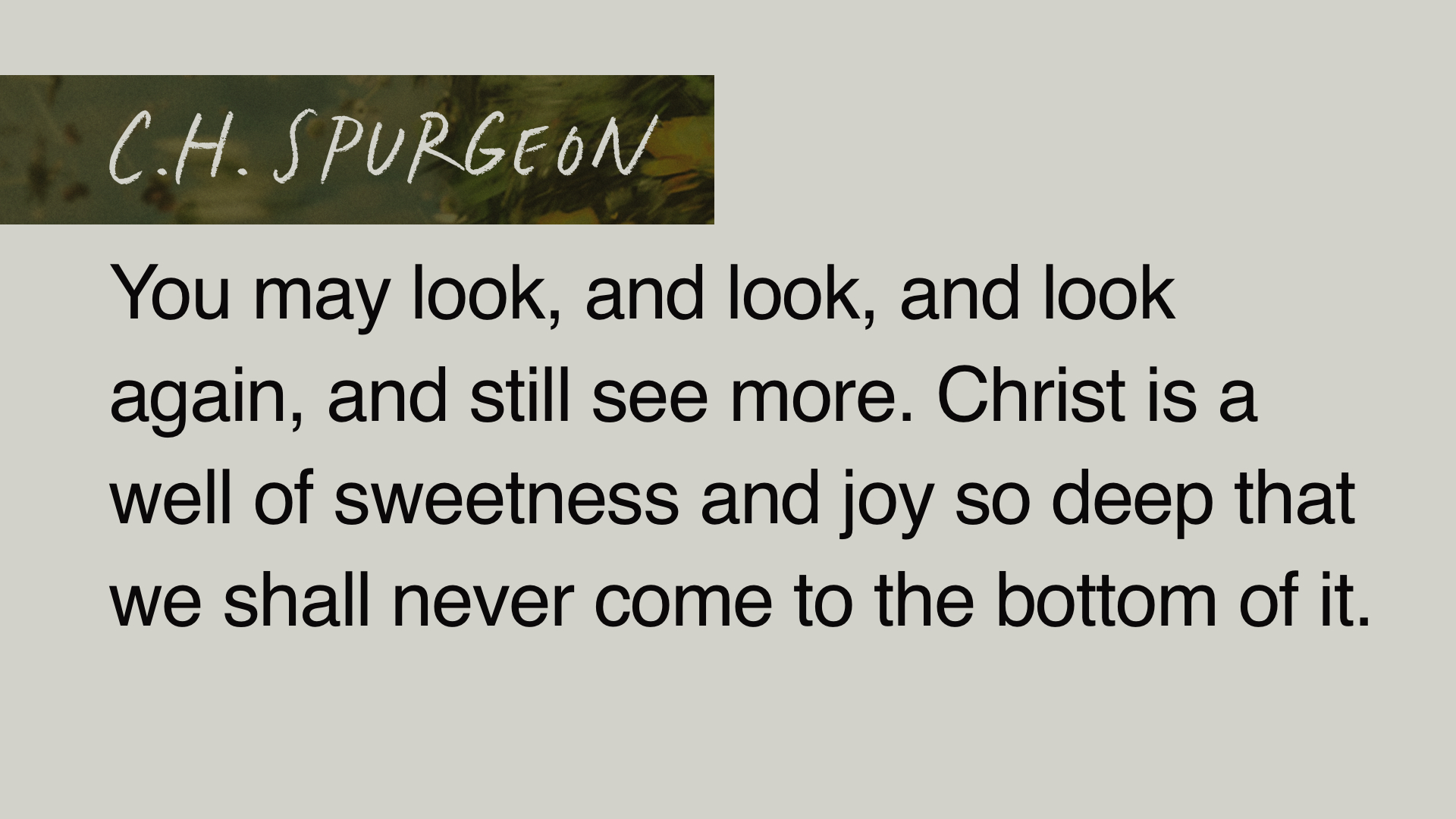 SS Full - CH Spurgeon