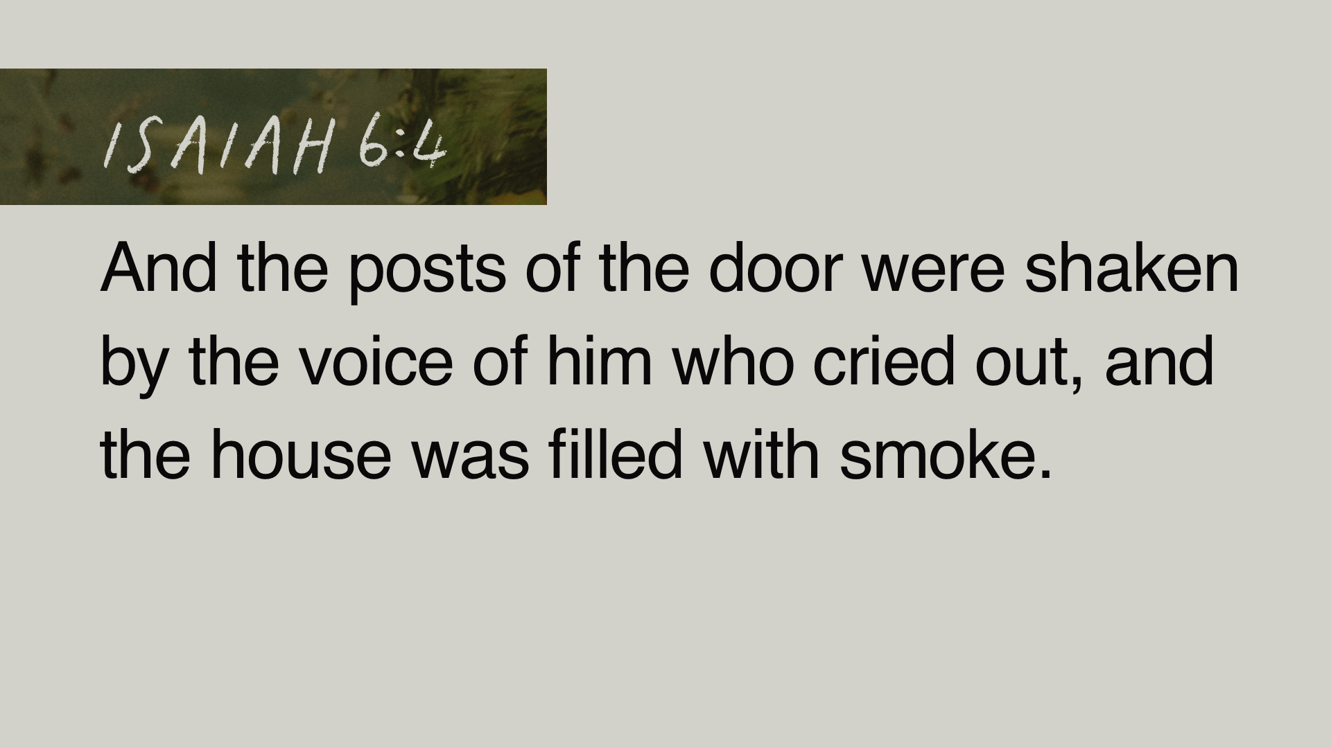 SS Full - Isaiah 6:4