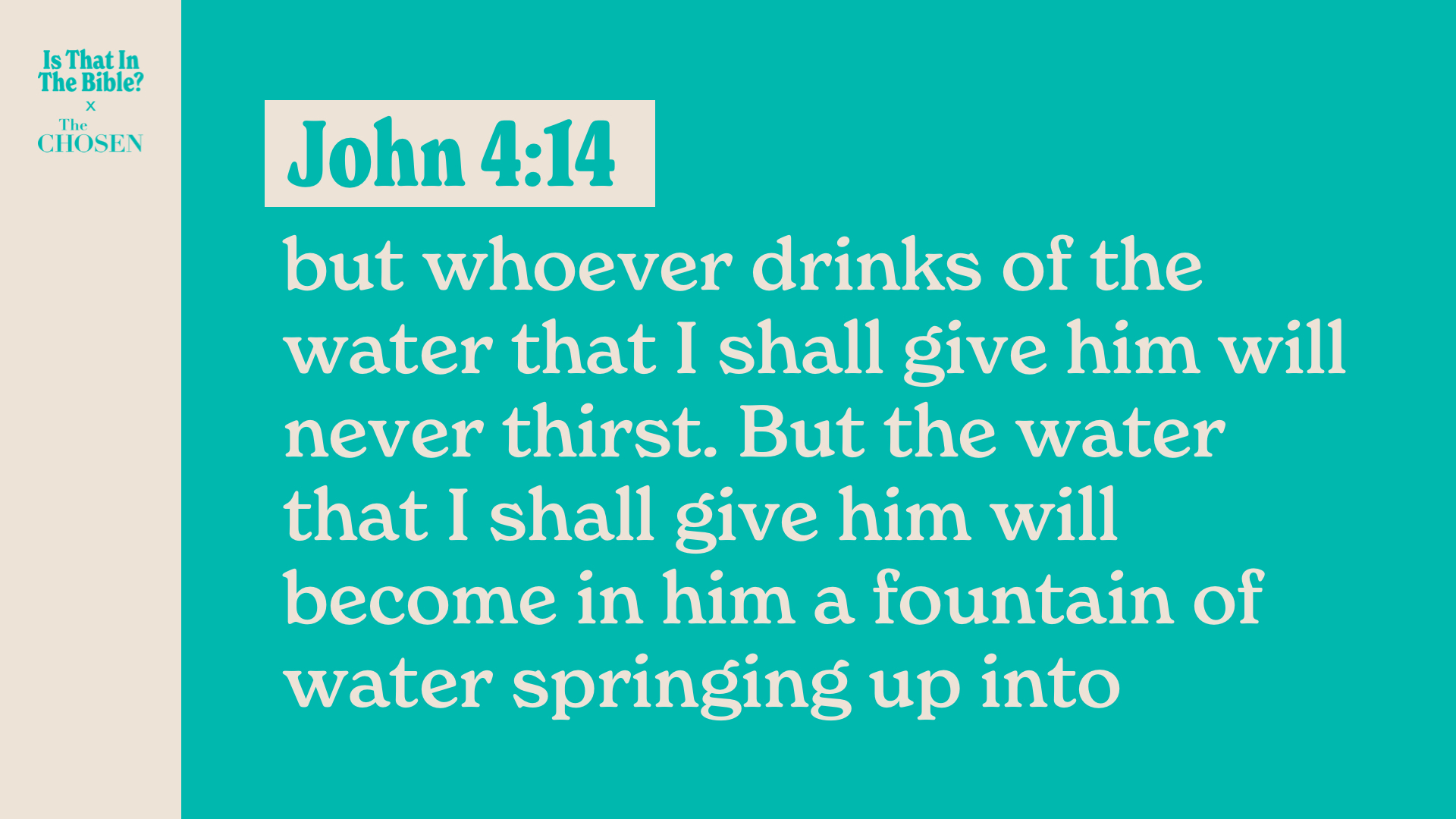 SS Full - John 4:14a