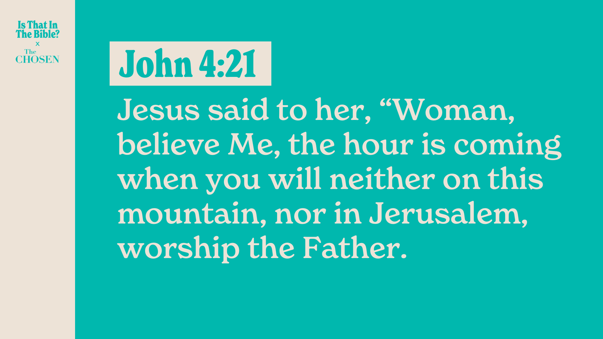 SS Full - John 4:21