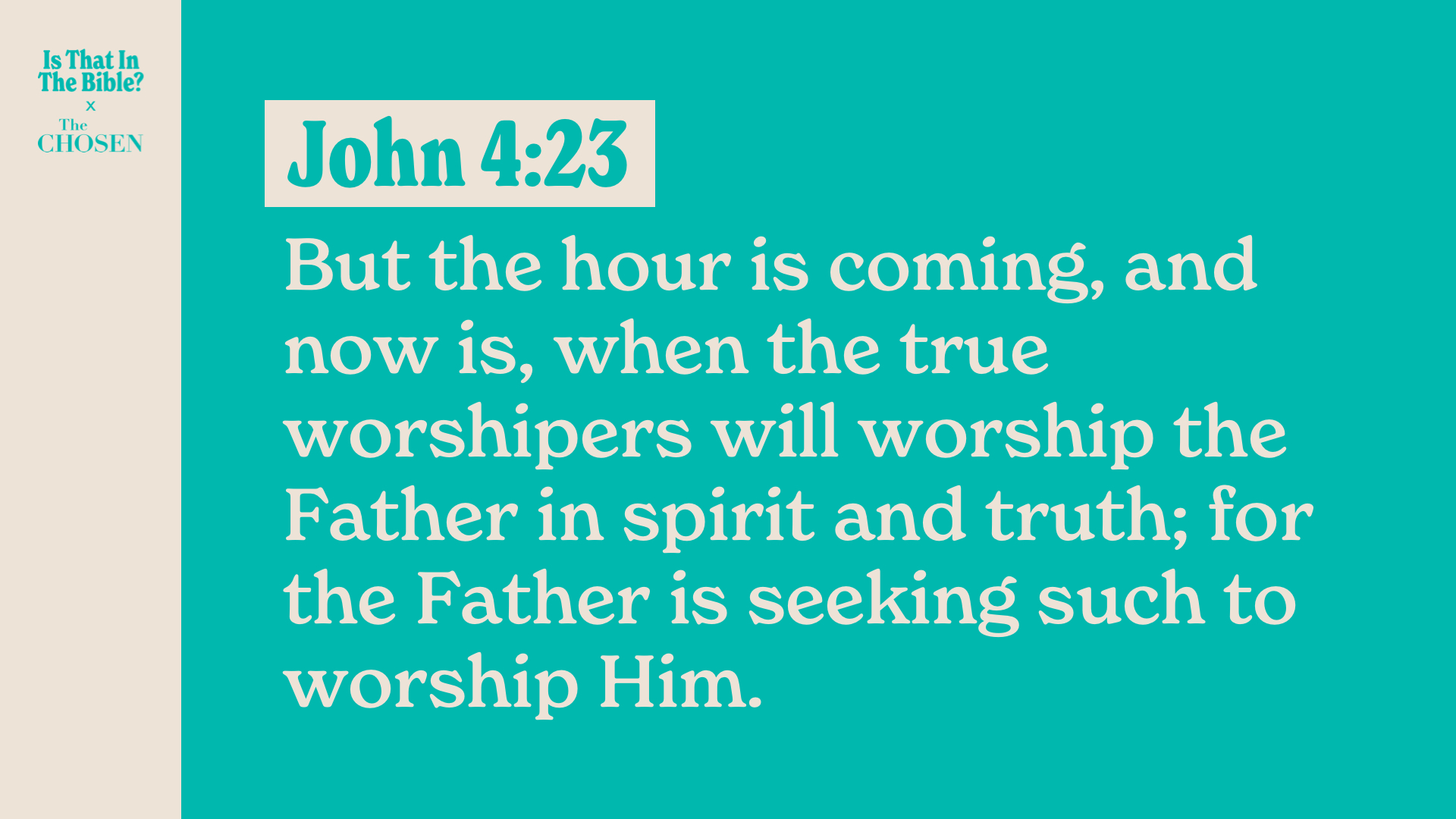 SS Full - John 4:23