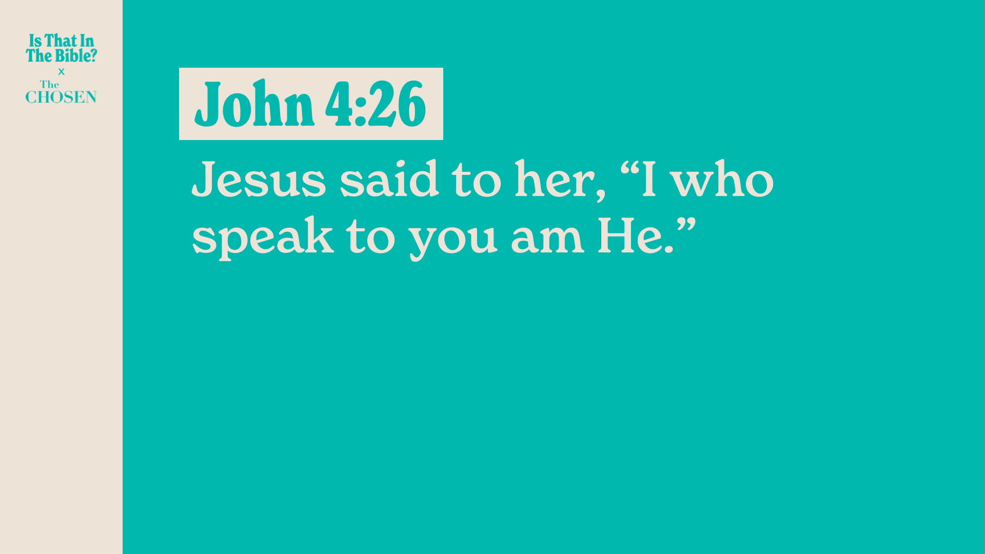 SS Full - John 4:26
