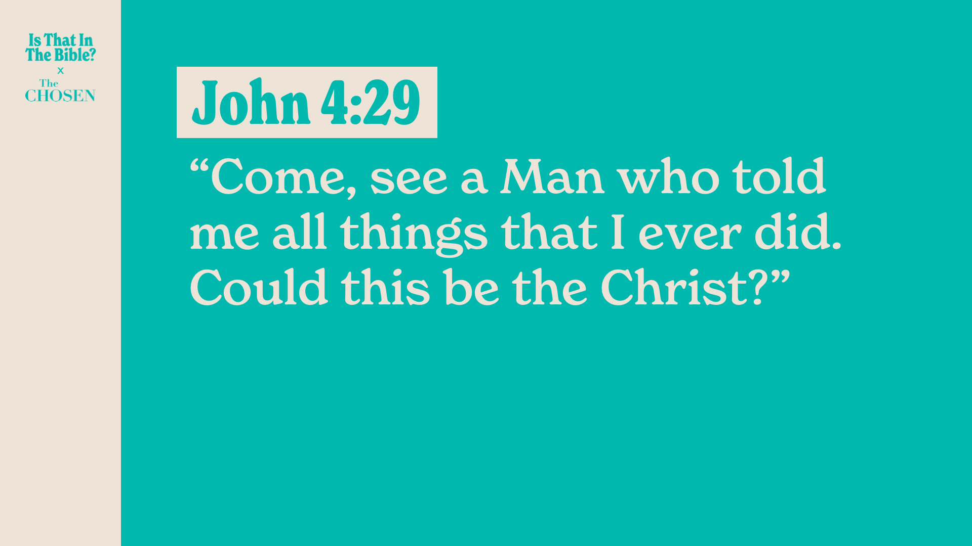SS Full - John 4:29
