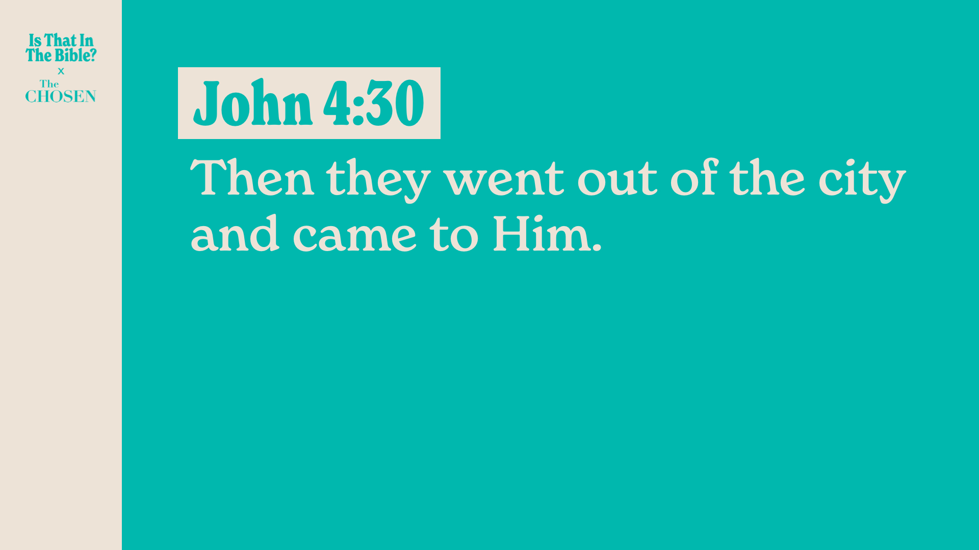 SS Full - John 4:30