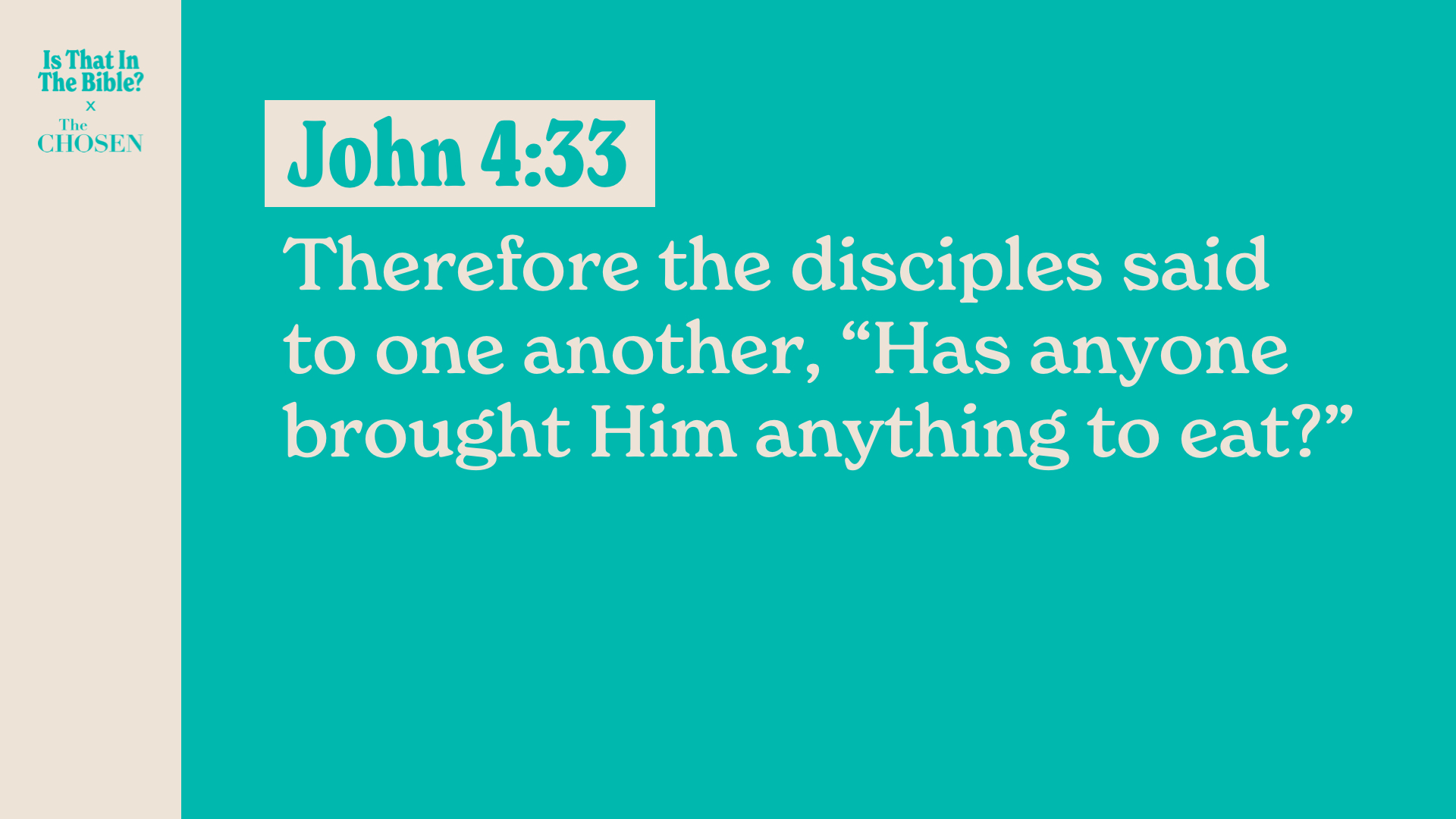 SS Full - John 4:33