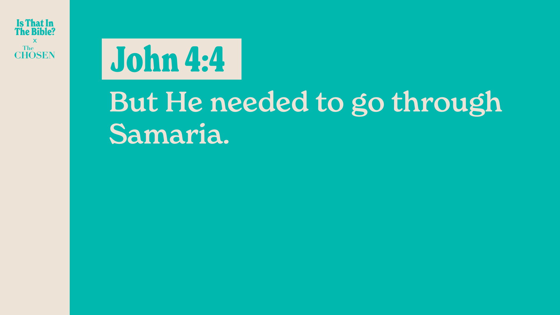 SS Full - John 4:4
