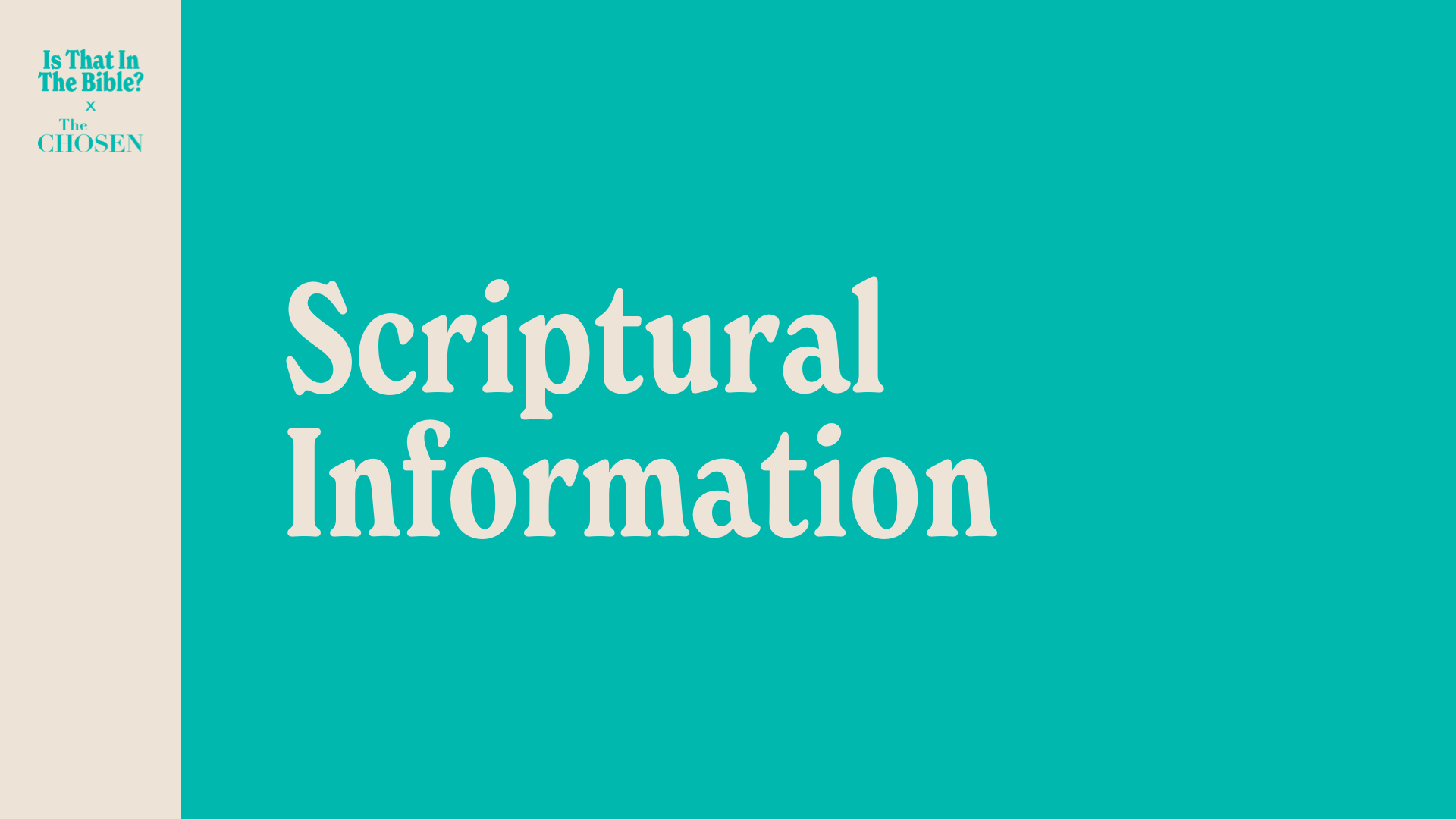 SS Full - Scriptural Information