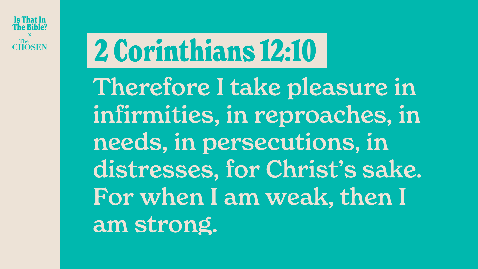 SS Full - 2 Corinthians 12:10