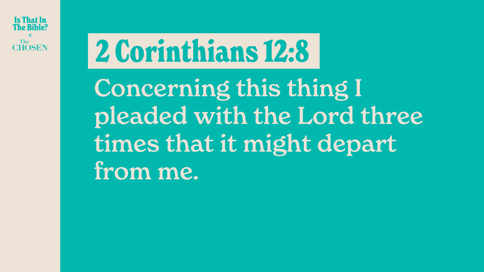 SS Full - 2 Corinthians 12:8