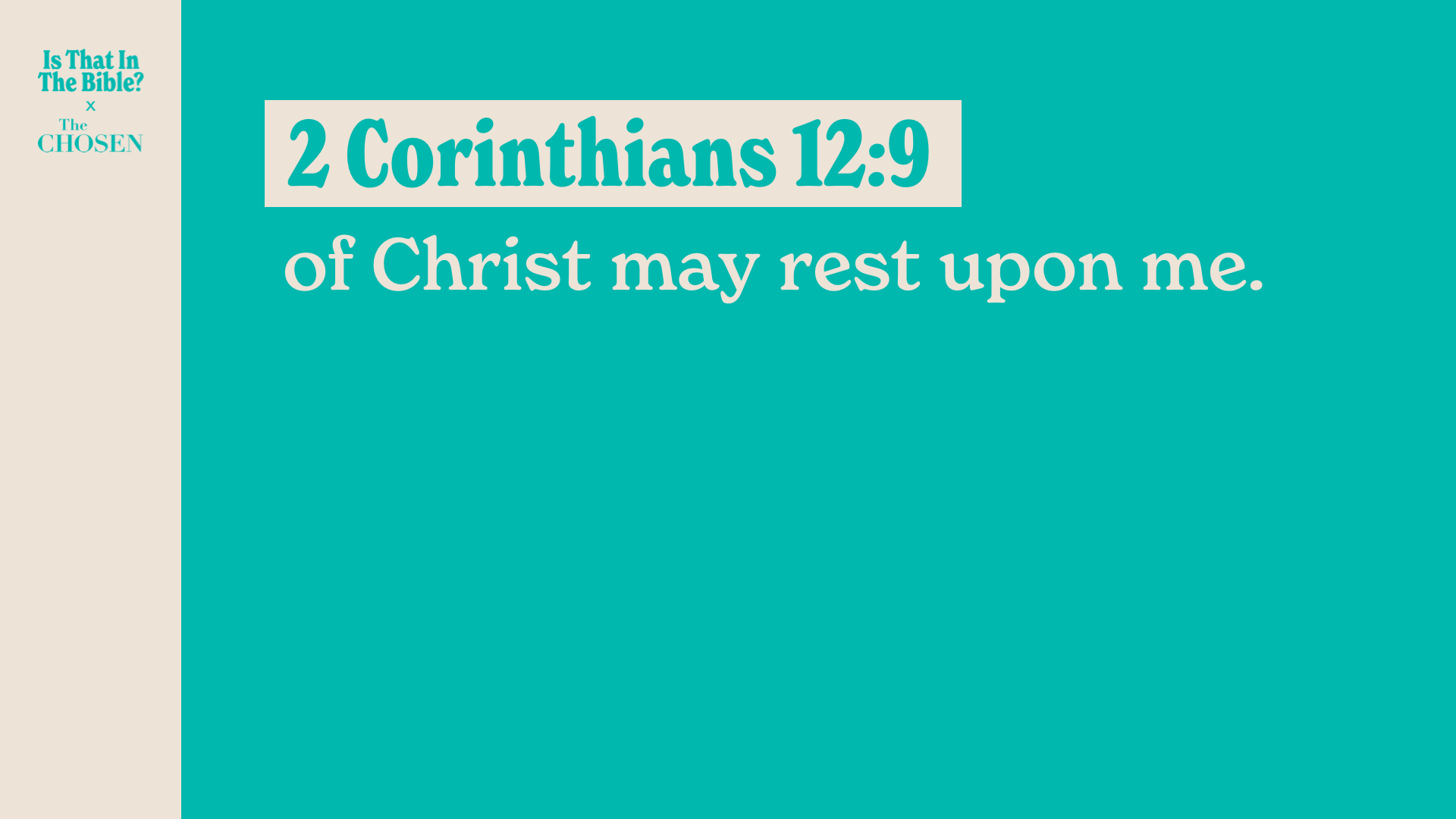 SS Full - 2 Corinthians 12:9B