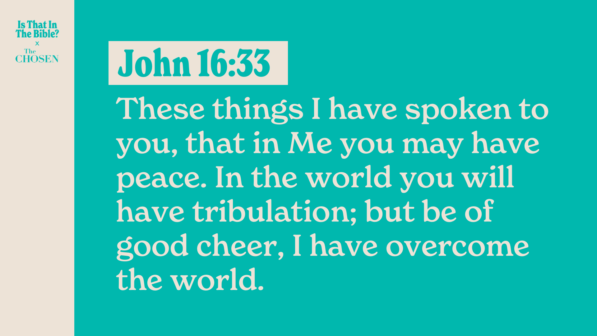 SS Full - John 16:33