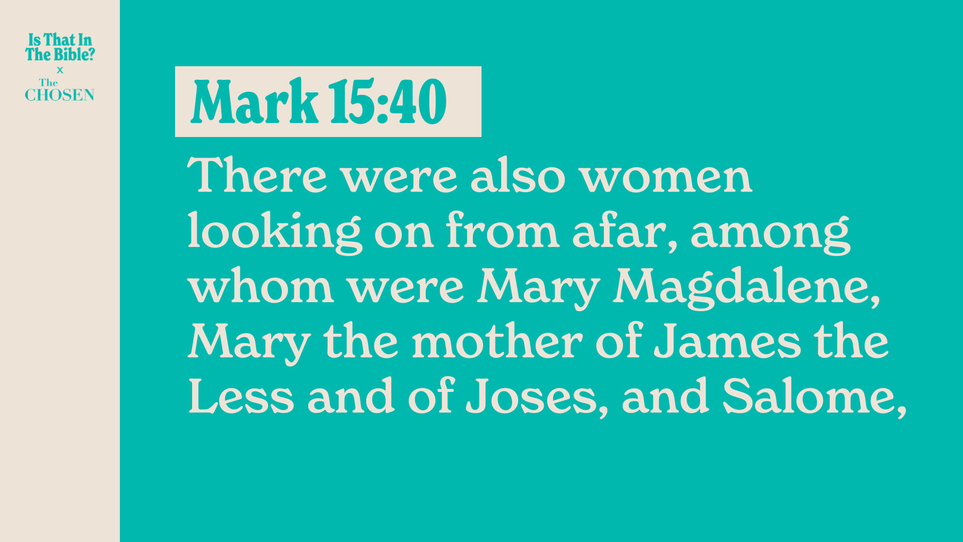 SS Full - Mark 15:40