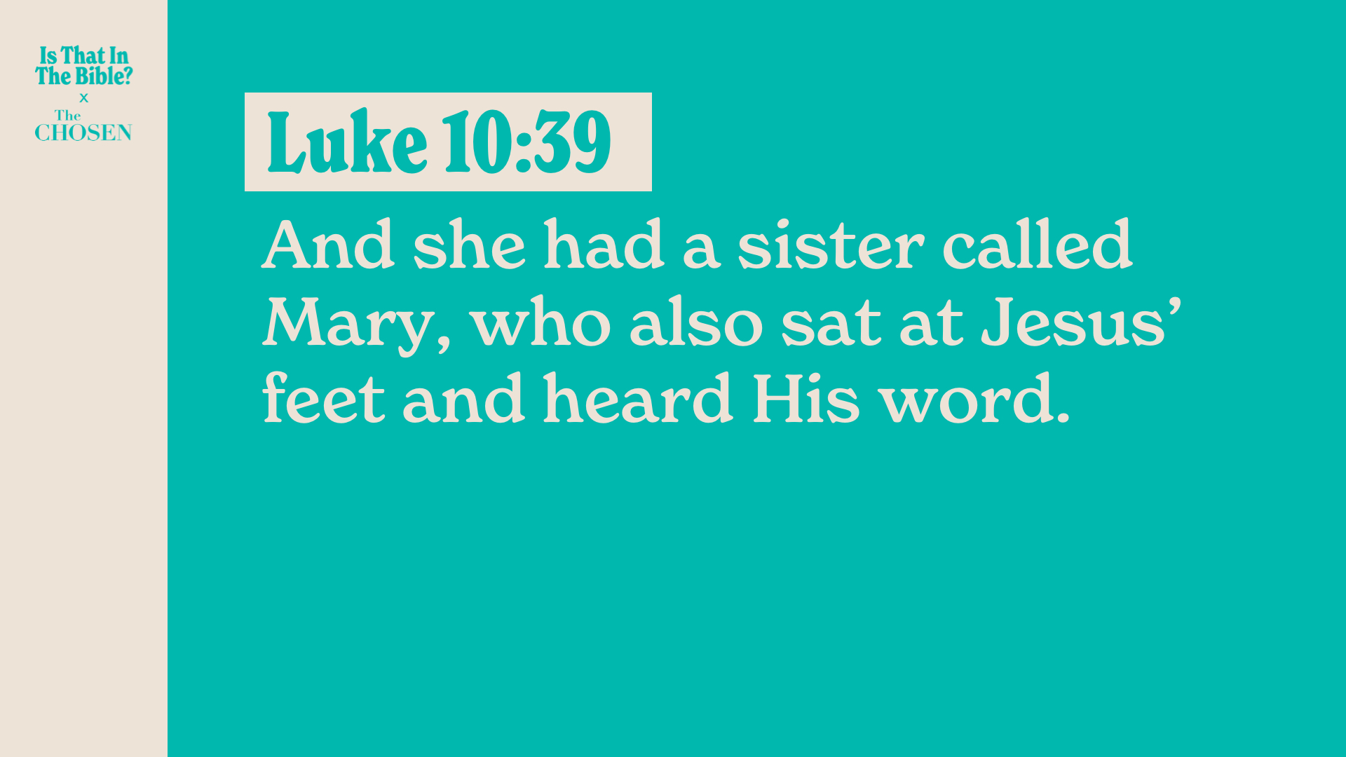 SS Full - Luke 10:39