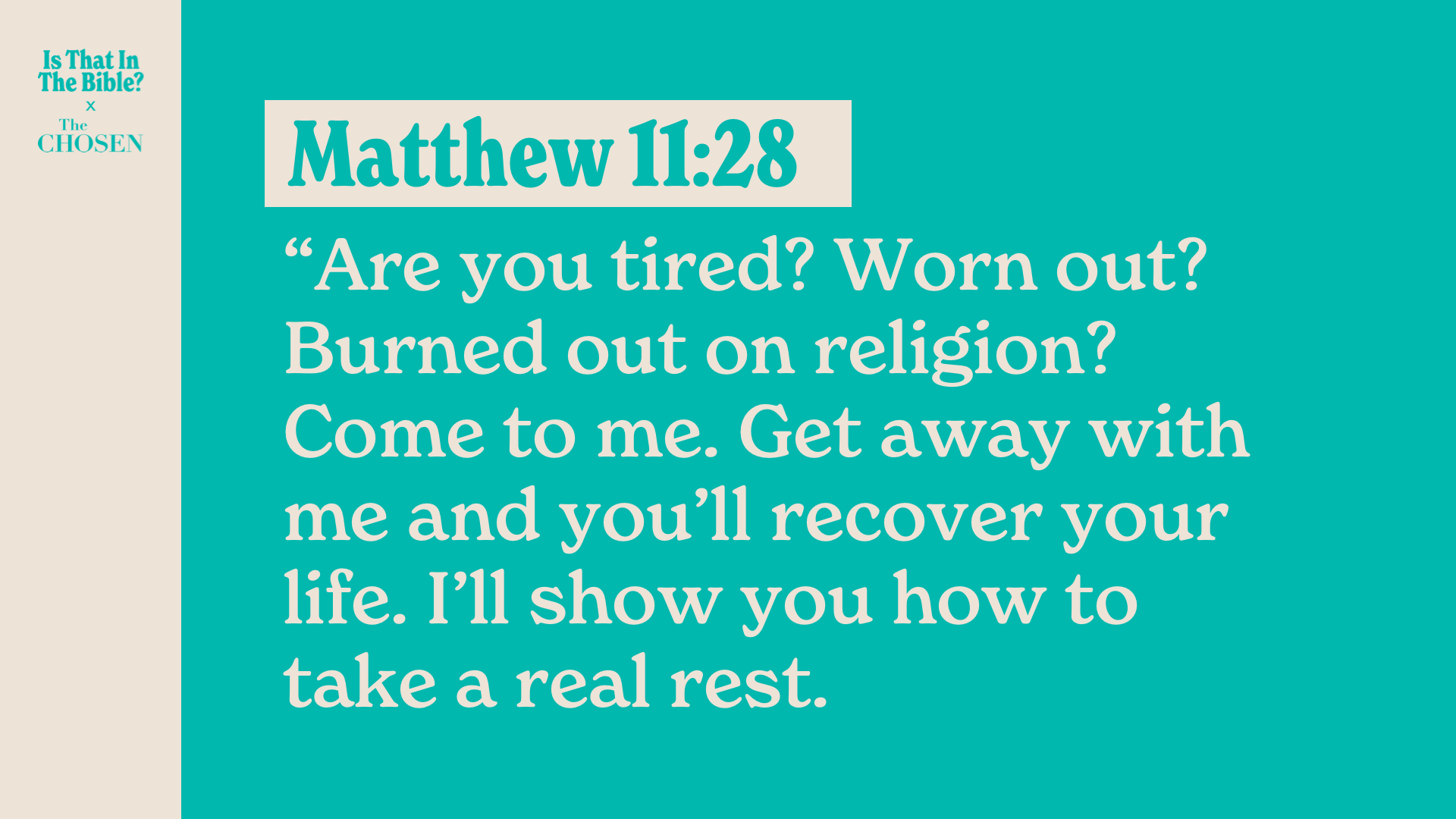 SS Full - Matthew 11:28