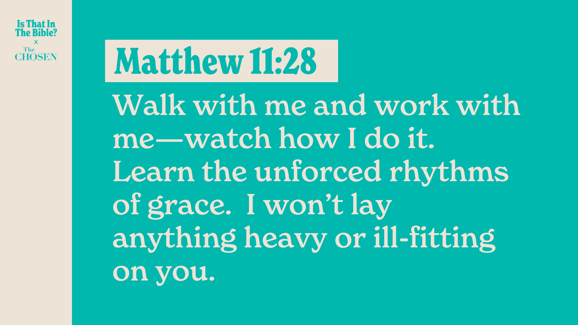 SS Full - Matthew 11:29