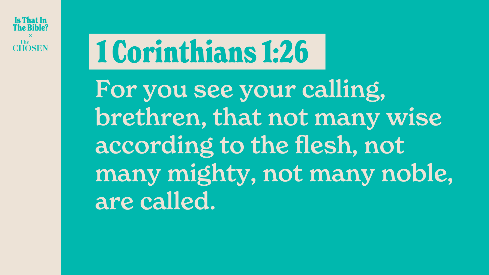 SS Full - 1 Corinthians 1:26