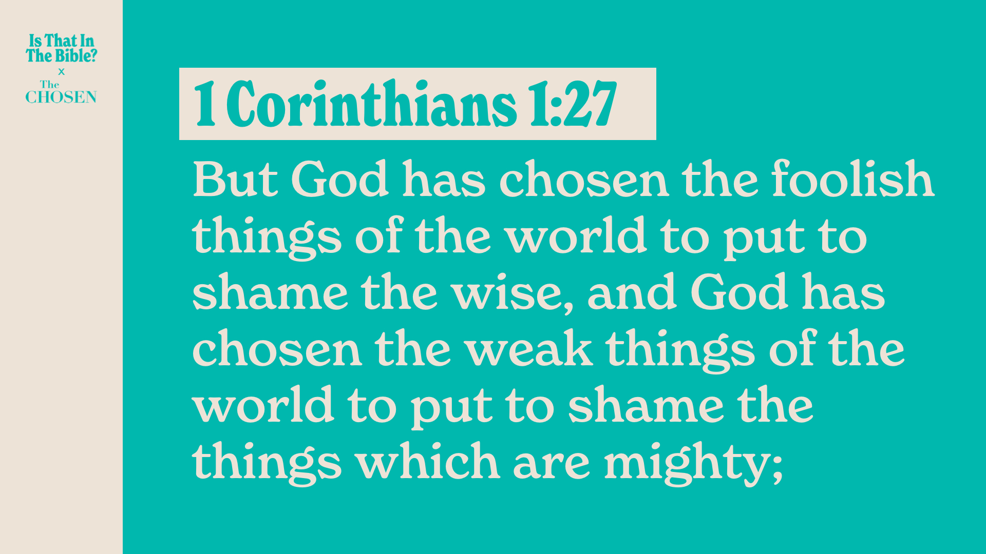 SS Full - 1 Corinthians 1:27