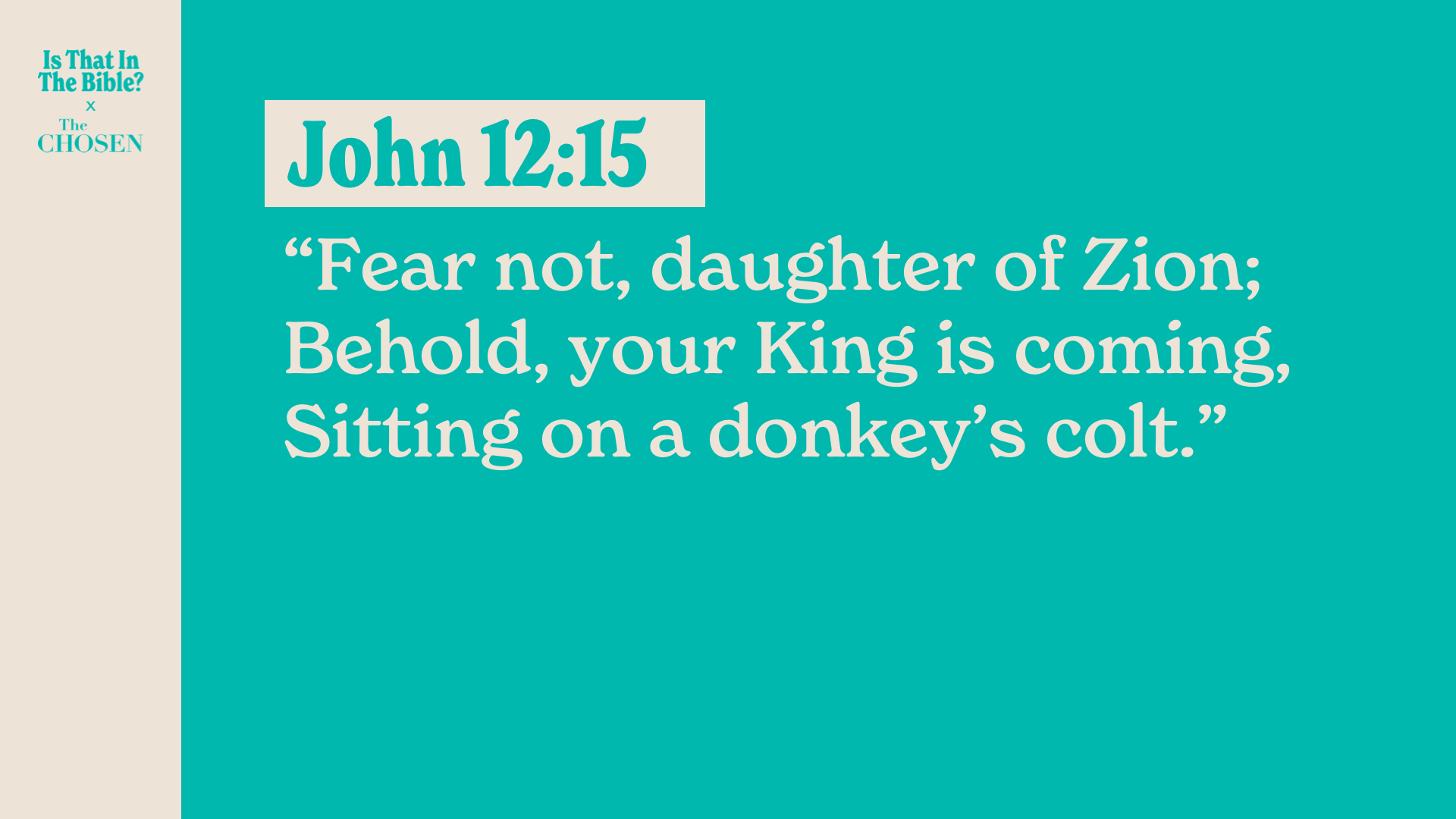 SS Full - John 12:15