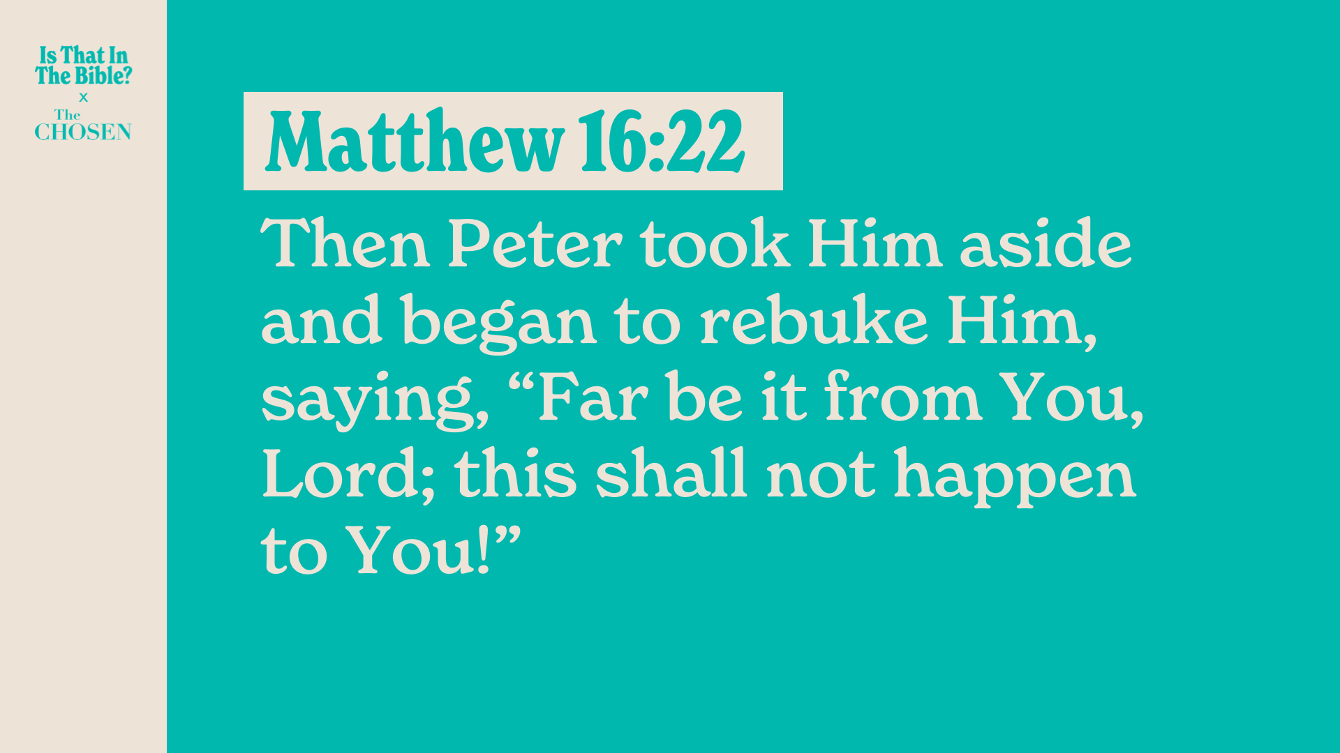 SS Full - Matthew 16:22
