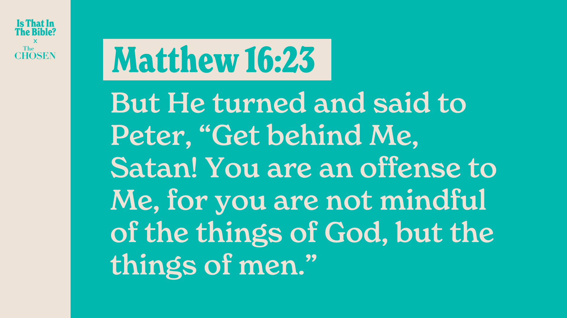 SS Full - Matthew 16:23