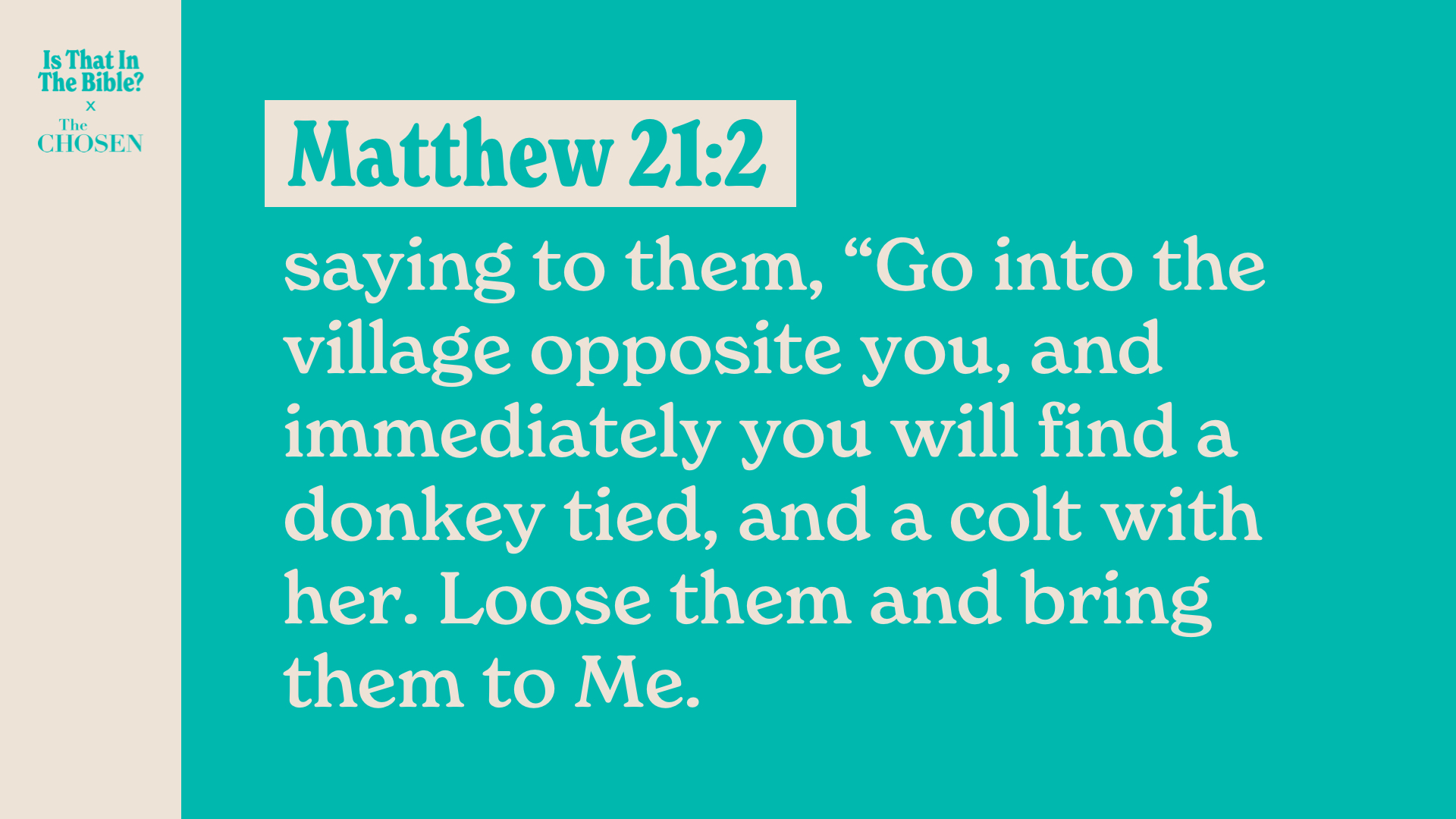 SS Full - Matthew 21:2