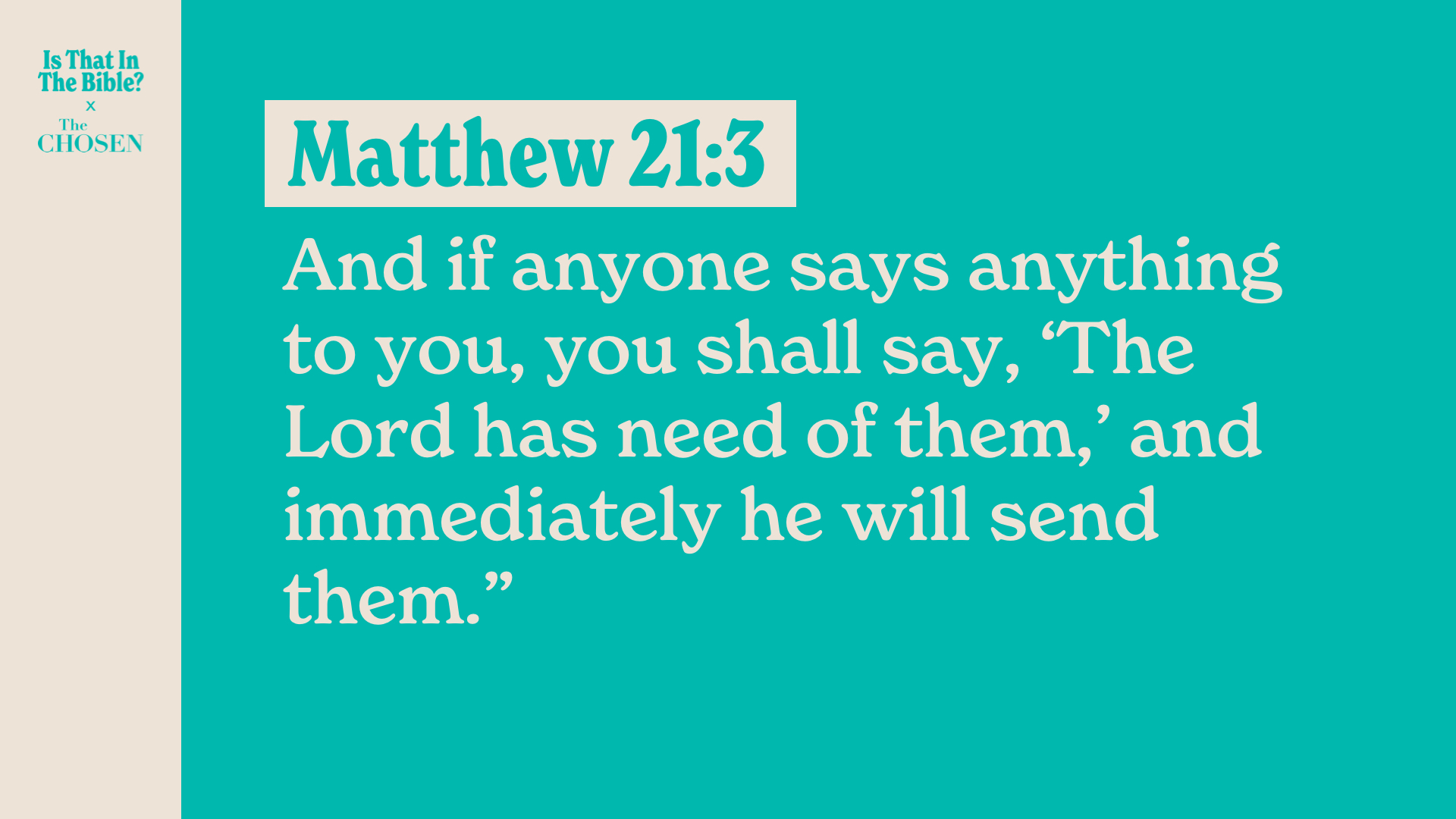 SS Full - Matthew 21:3