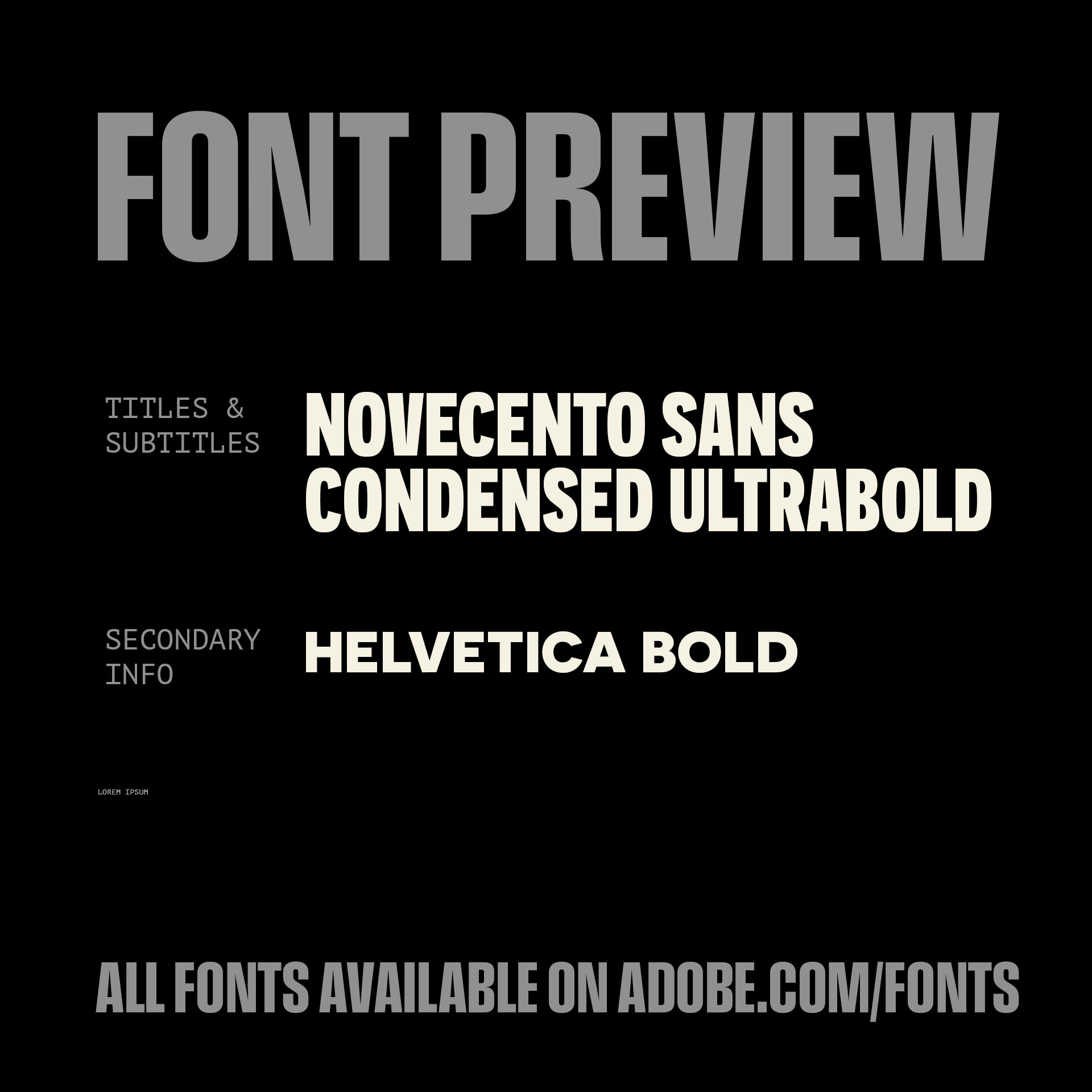 Graphics Option 1 - Font Preview